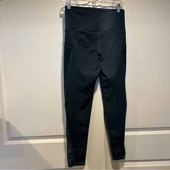 Mono B Women's Dark Green Everyday High Waist Leggings with Mesh and Pockets - M - Picture 8 of 10